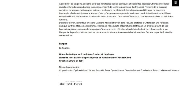 Texte utilisé pour programme de concert